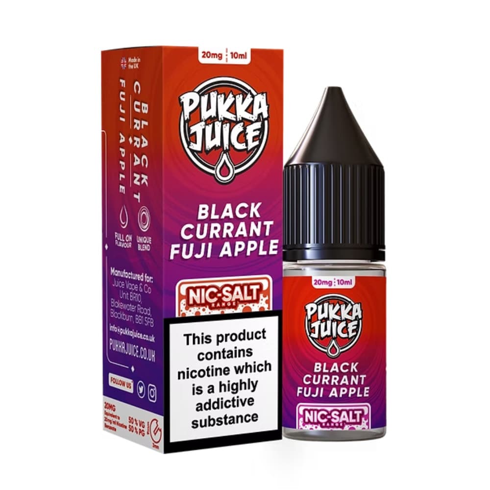  Blackcurrant Fuji Apple / 20mg Pukka Juice Nic Salts e liquids 10ml