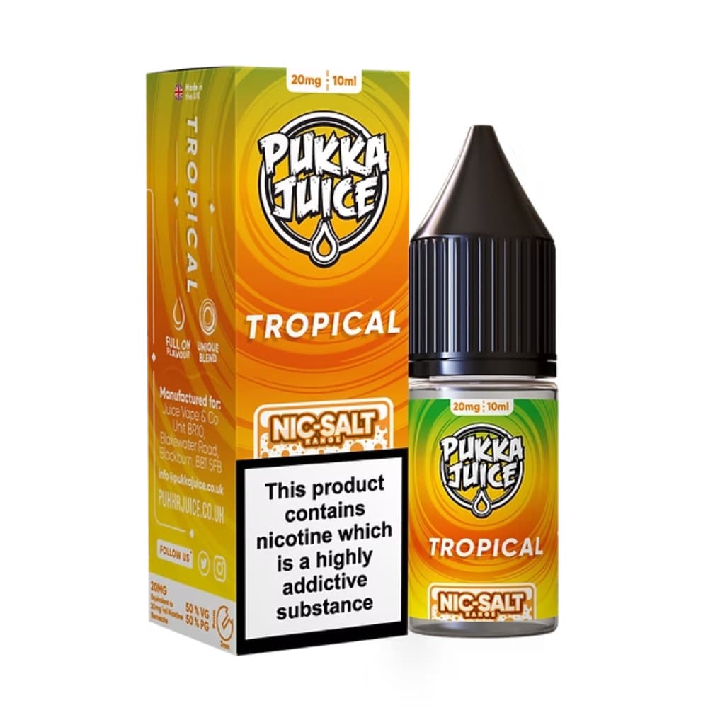  Tropical / 20mg Pukka Juice Nic Salts e liquids 10ml