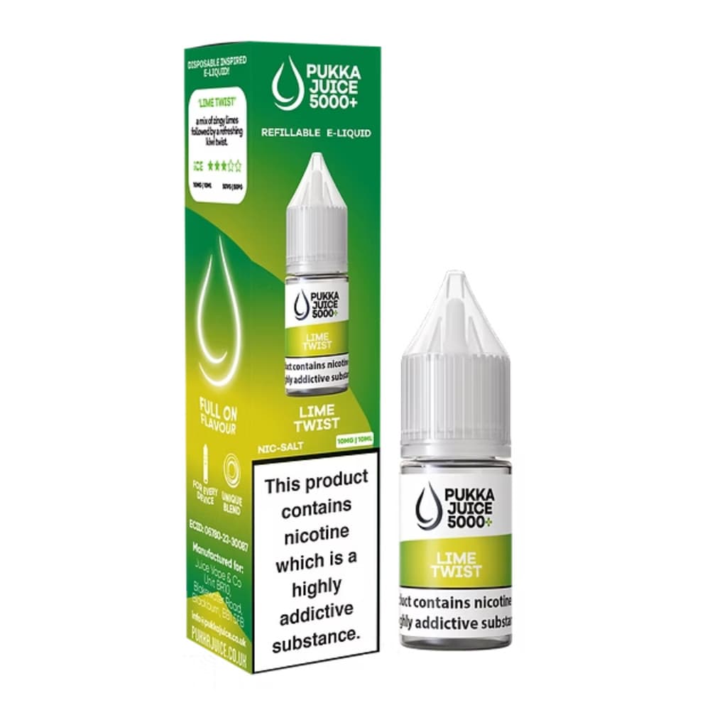  Lemon Twist / 10mg Pukka Juice 5000+ Nic Salts e liquids 10ml