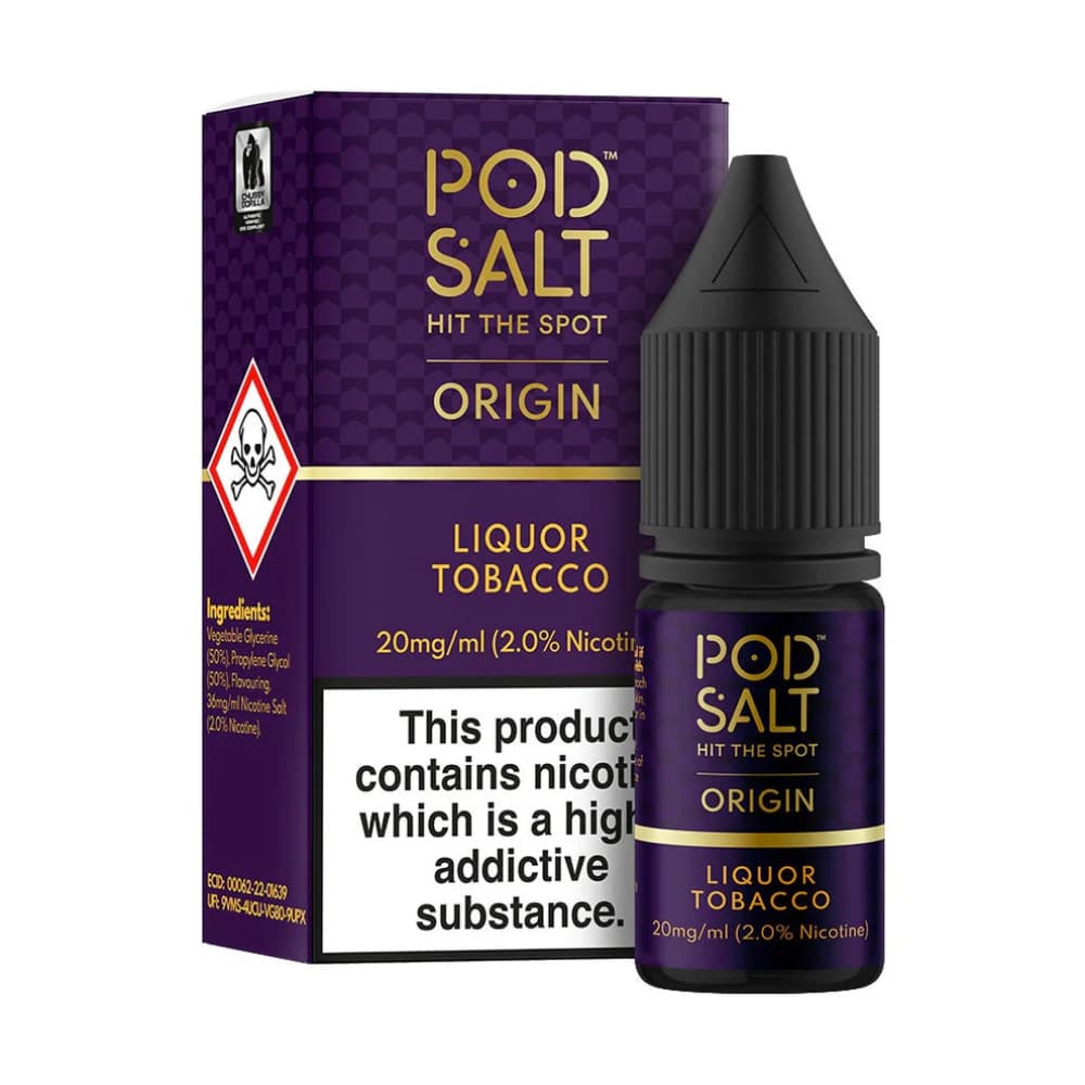  Liquor Tobacco / 10mg Pod Salt Origin Nic Salts e liquids 10ml