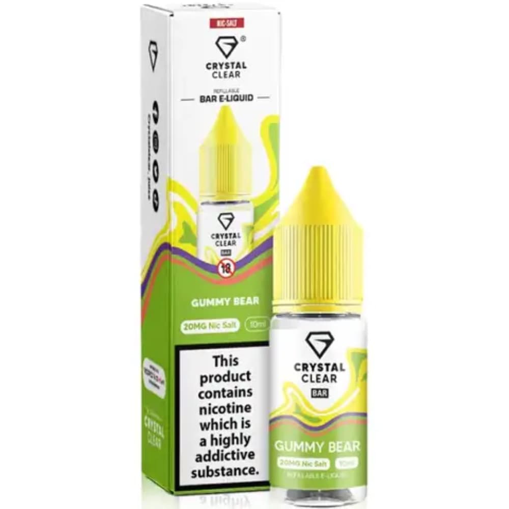  Gummy Bear / 20mg Crystal Clear Nic Salts e liquids 10ml