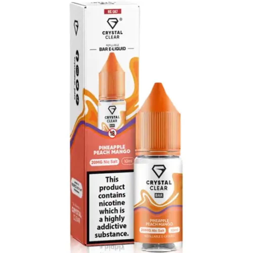  Pineapple Peach Mango / 10mg Crystal Clear Nic Salts e liquids 10ml