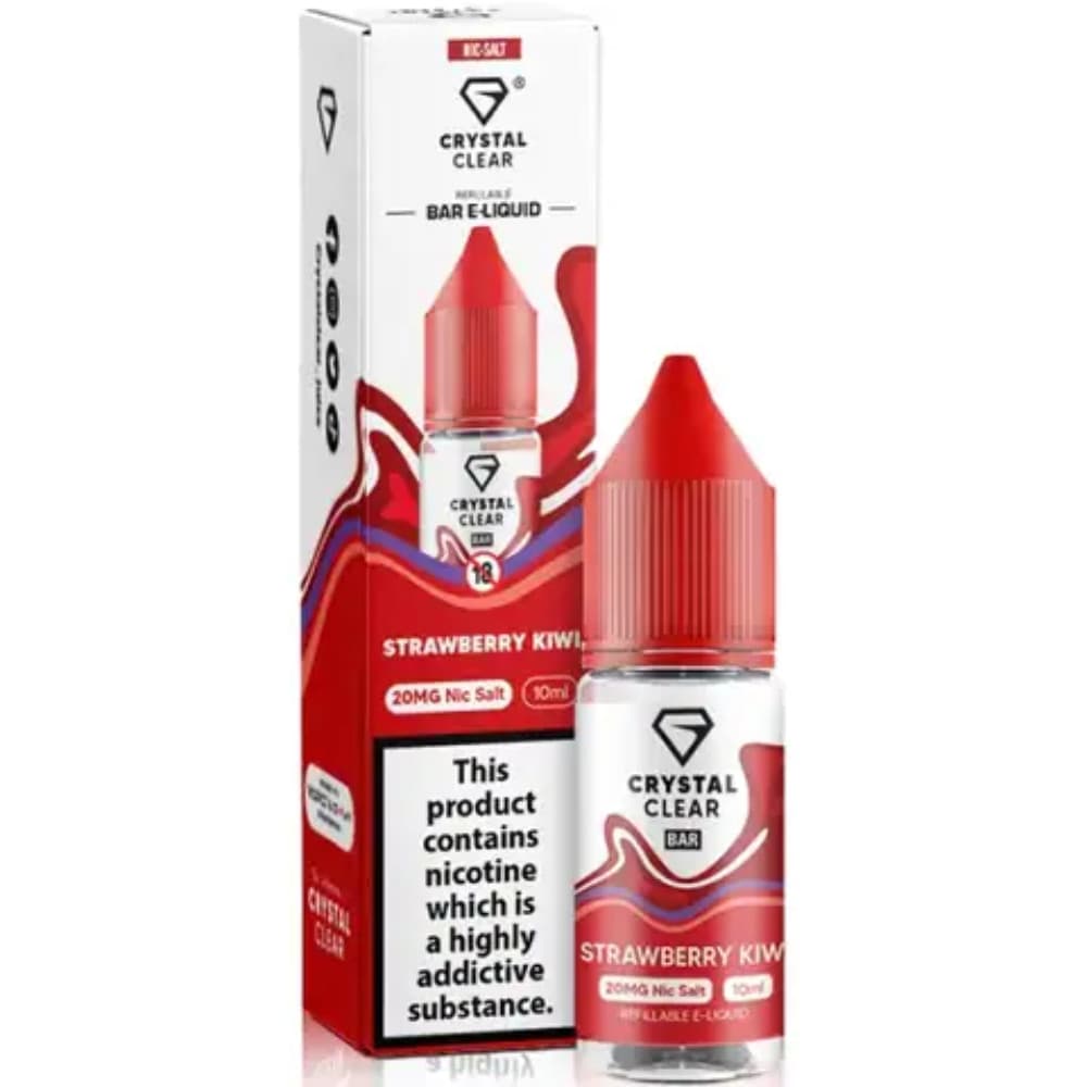  Strawberry Kiwi / 10mg Crystal Clear Nic Salts e liquids 10ml