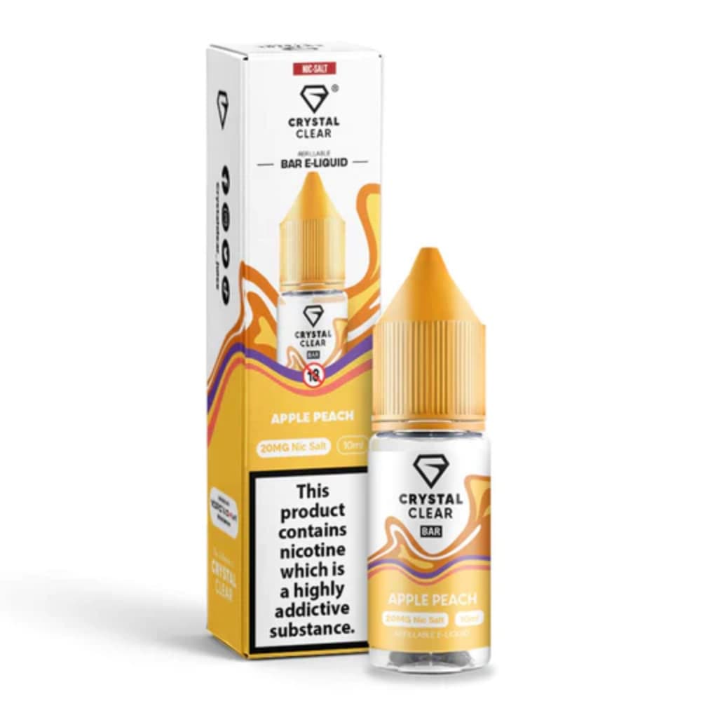  Apple Peach / 10mg Crystal Clear Nic Salts e liquids 10ml