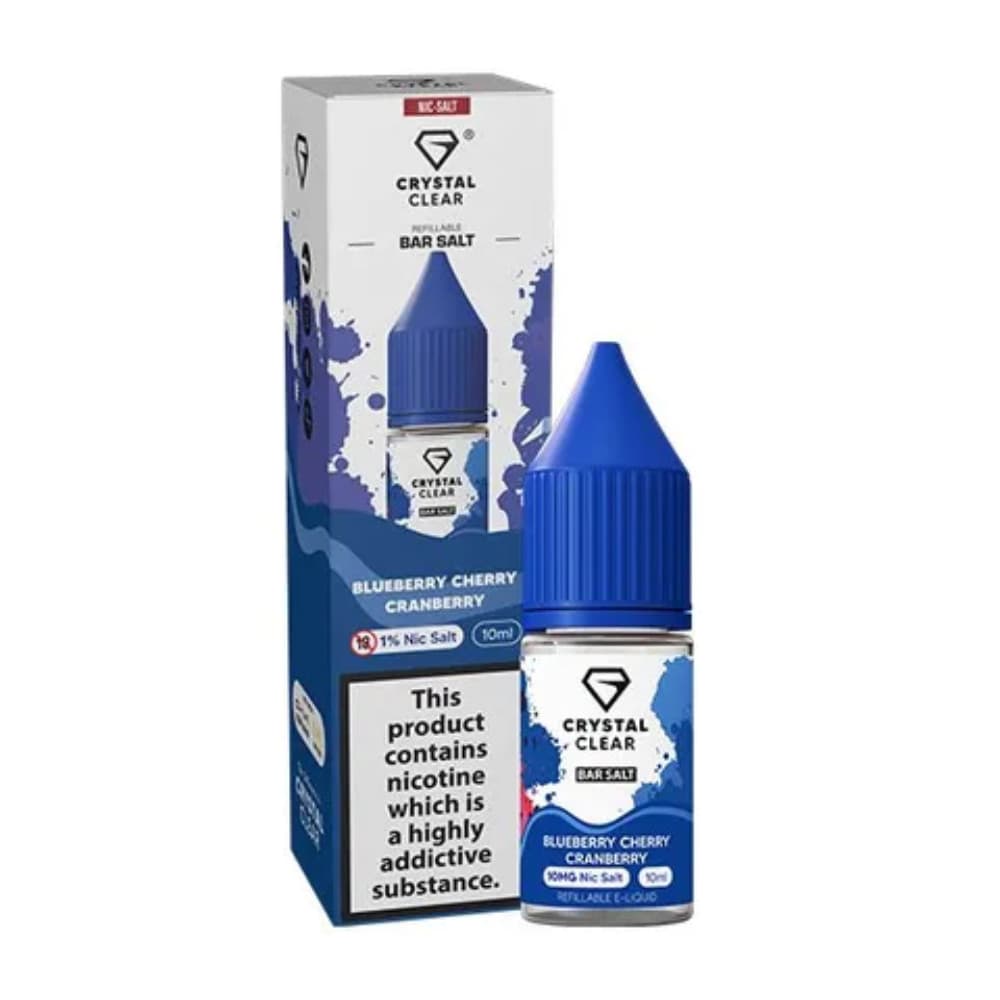  Blueberry Cherry Cranberry / 20mg Crystal Clear Nic Salts e liquids 10ml