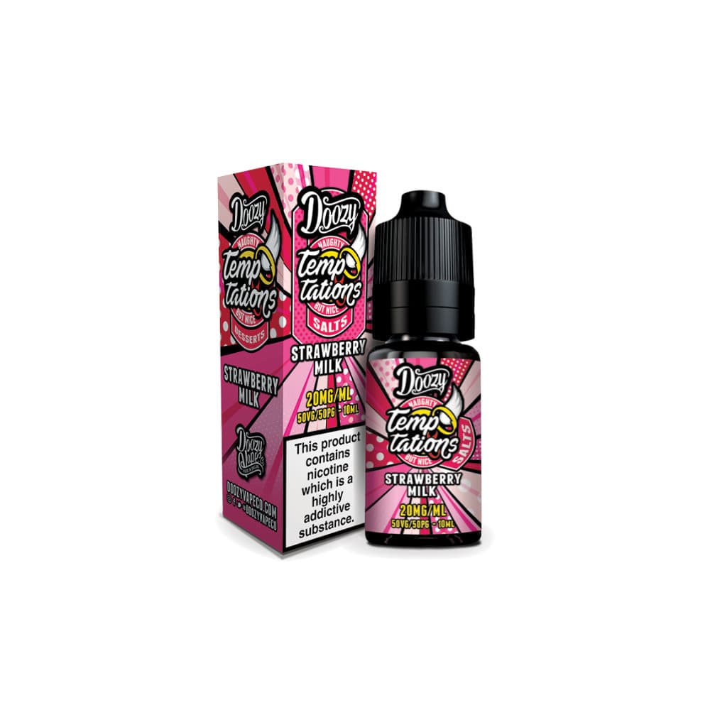  Strawberry Milk / 20mg Doozy Temptation Nic Salts e liquids 10ml