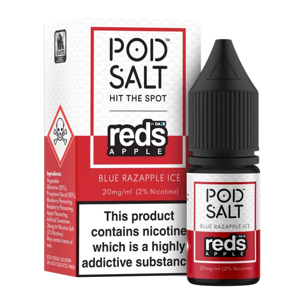  Reds Apple - Blue Razapple Ice / 11mg Pod Salt Fusions Nic Salts e liquids 10ml