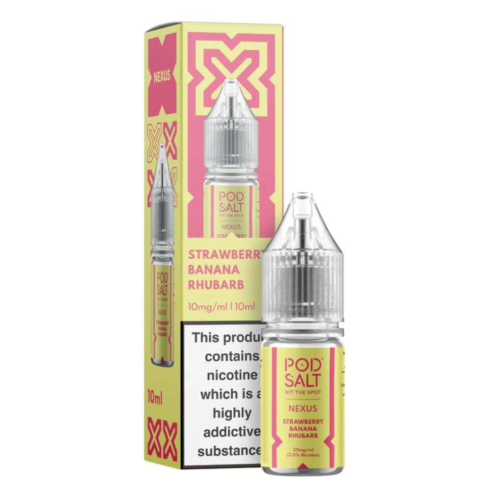 Strawberry Banana Rhubarb / 20mg Pod Salt Nexus e liquids 10ml