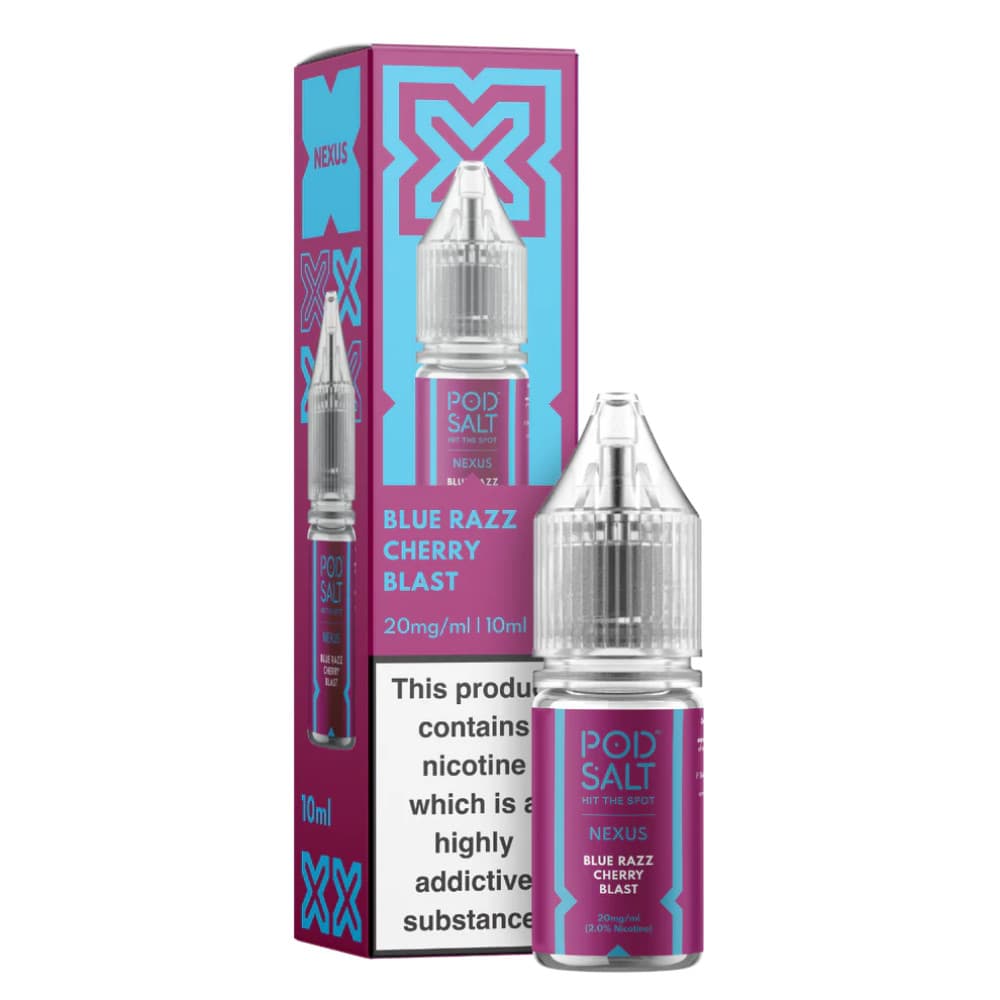  Blue Razz Cherry Blast / 10mg Pod Salt Nexus e liquids 10ml