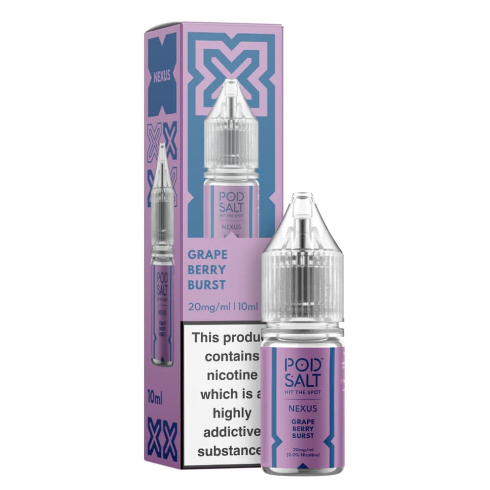  Grape Berry Burst / 10mg Pod Salt Nexus e liquids 10ml