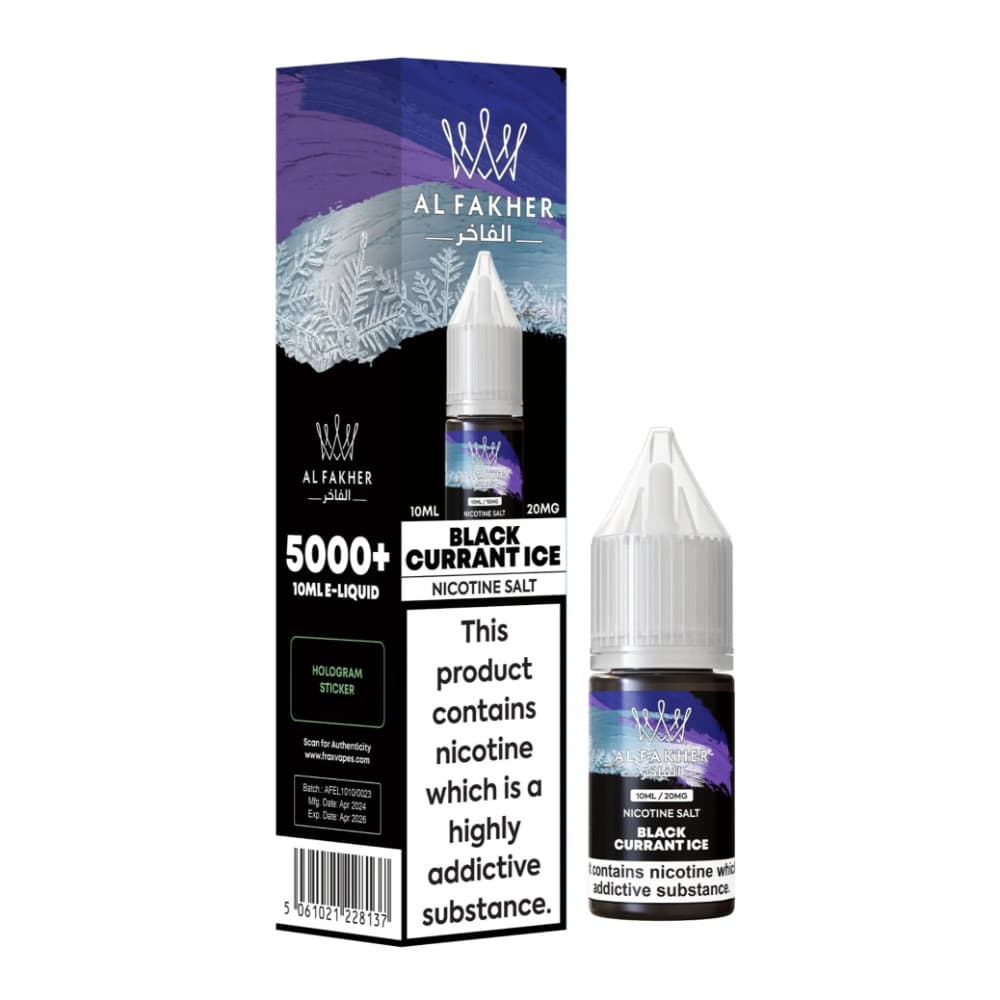  Blackcurrant Ice / 10mg Al Fakher Nic Salts e liquids 10ml