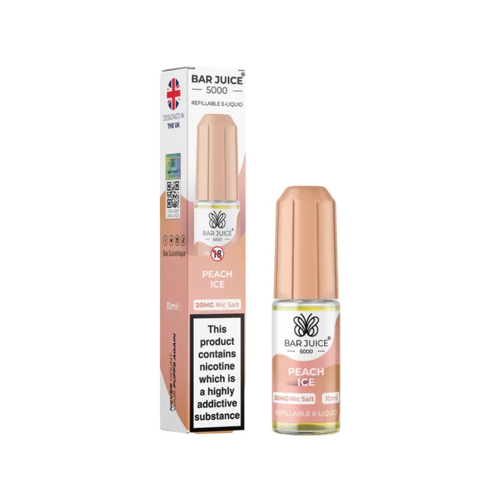  Peach Ice / 10mg Bar Juice 5000 Nic Salt e-liquids