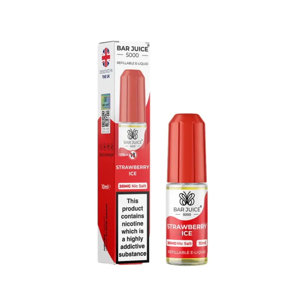  Strawberry Ice / 10mg Bar Juice 5000 Nic Salt e-liquids