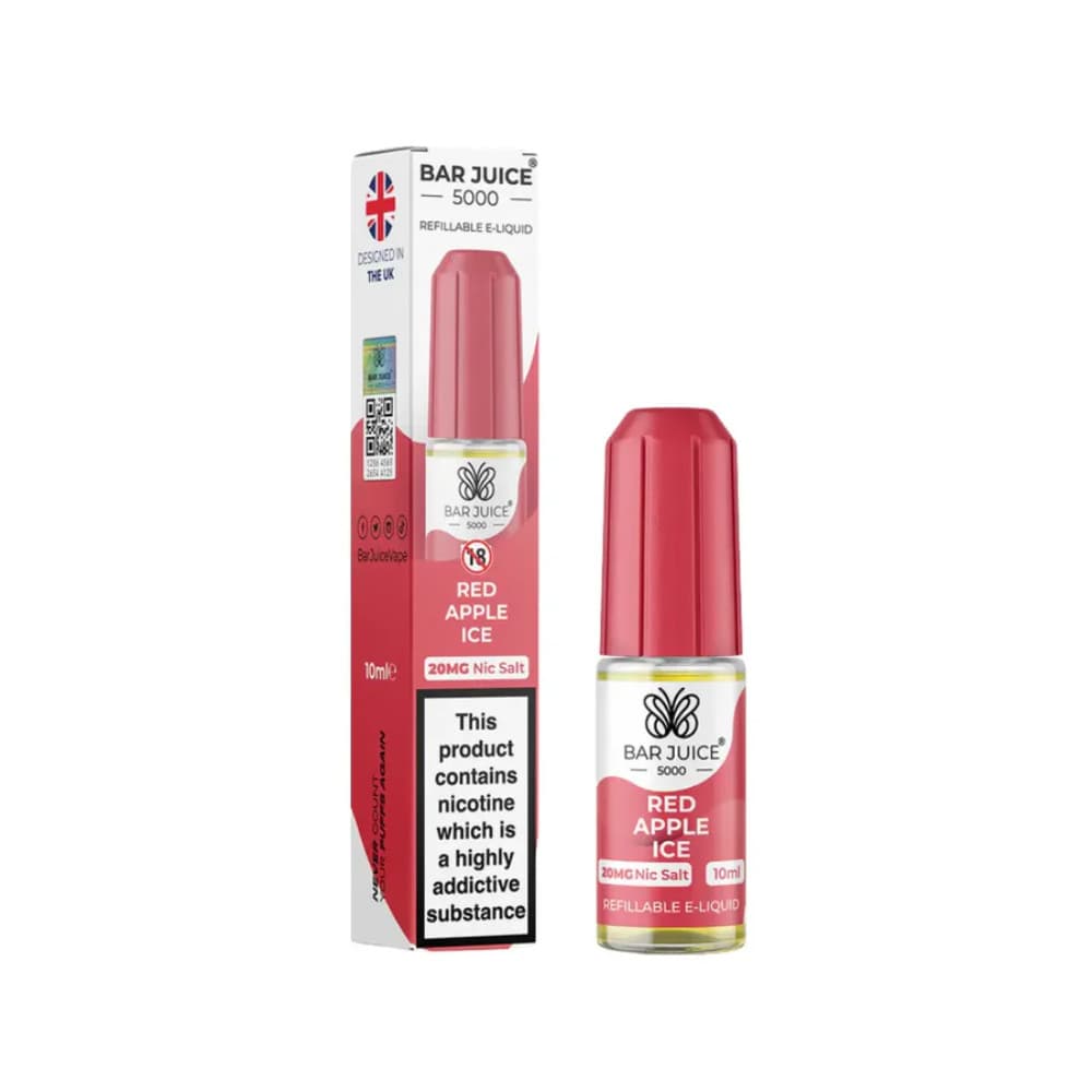  Red Apple Ice / 10mg Bar Juice 5000 Nic Salt e-liquids