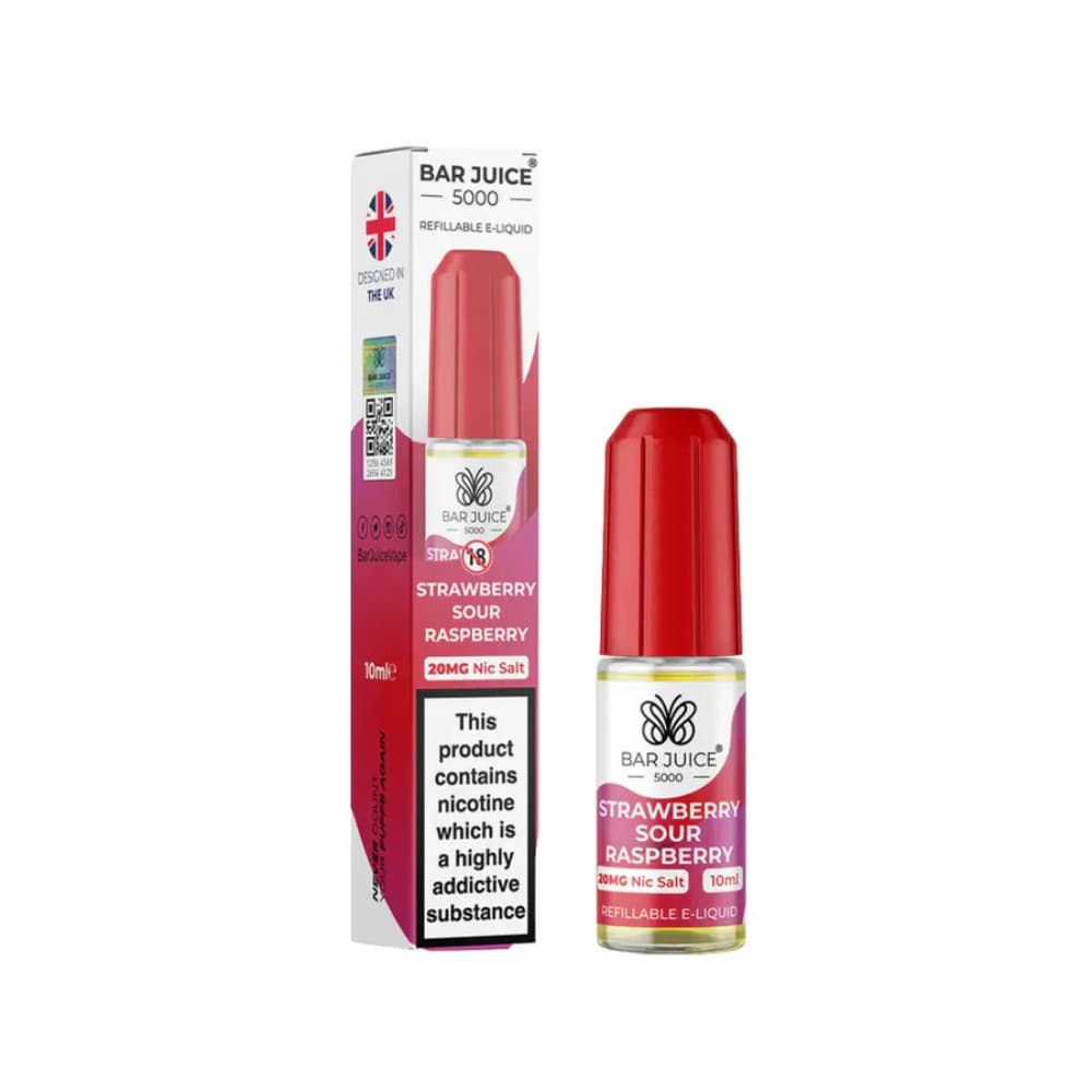  Strawberry Sour Raspberry / 10mg Bar Juice 5000 Nic Salt e-liquids