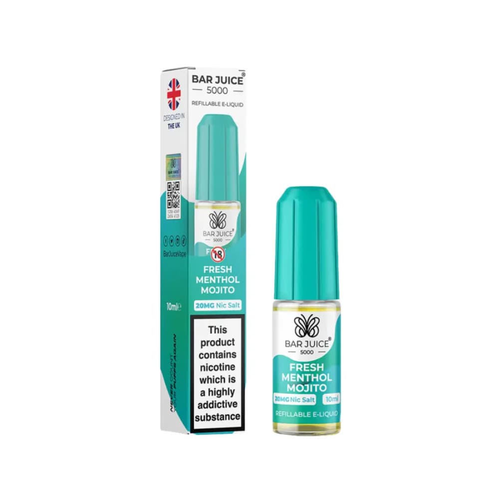  Fresh Menthol Mojito / 20mg Bar Juice 5000 Nic Salt e-liquids