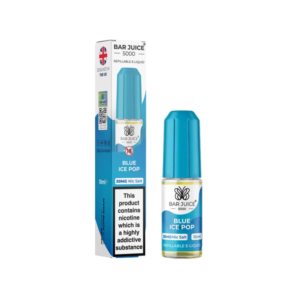  Blue Ice Pop / 20mg Bar Juice 5000 Nic Salt e-liquids