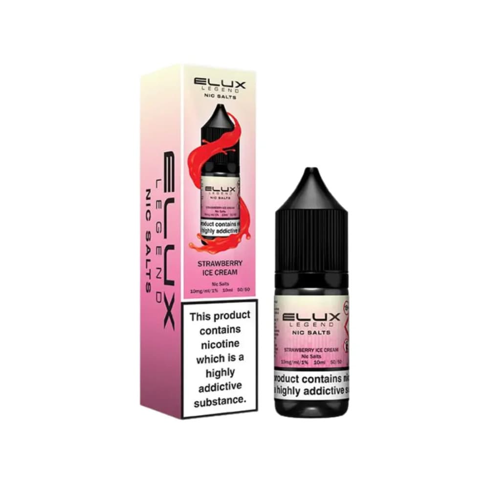  Strawberry Ice Cream / 10mg Elux Legend Nic Salt E-Liquids