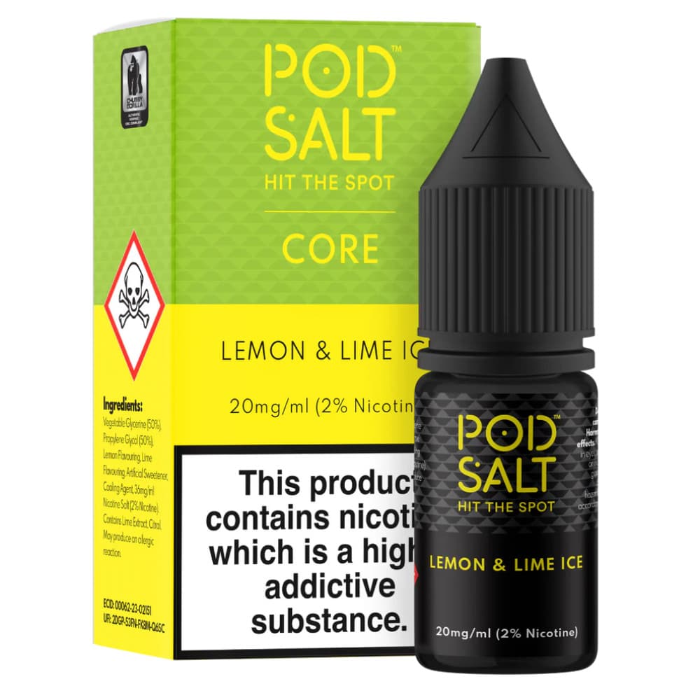  Lemon & Lime Ice / 11mg Pod Salt Core Nic Salts e liquids 10ml