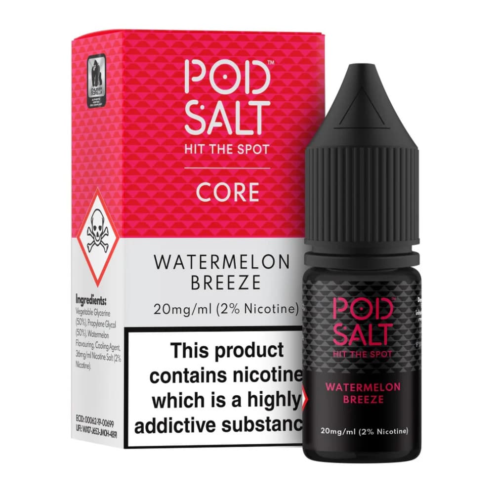  Watermelon Breeze / 11mg Pod Salt Core Nic Salts e liquids 10ml