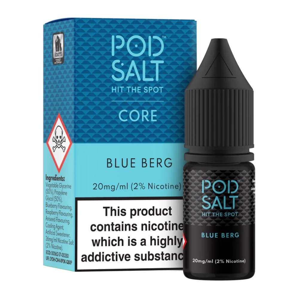  Blue Berg / 20mg Pod Salt Core Nic Salts e liquids 10ml