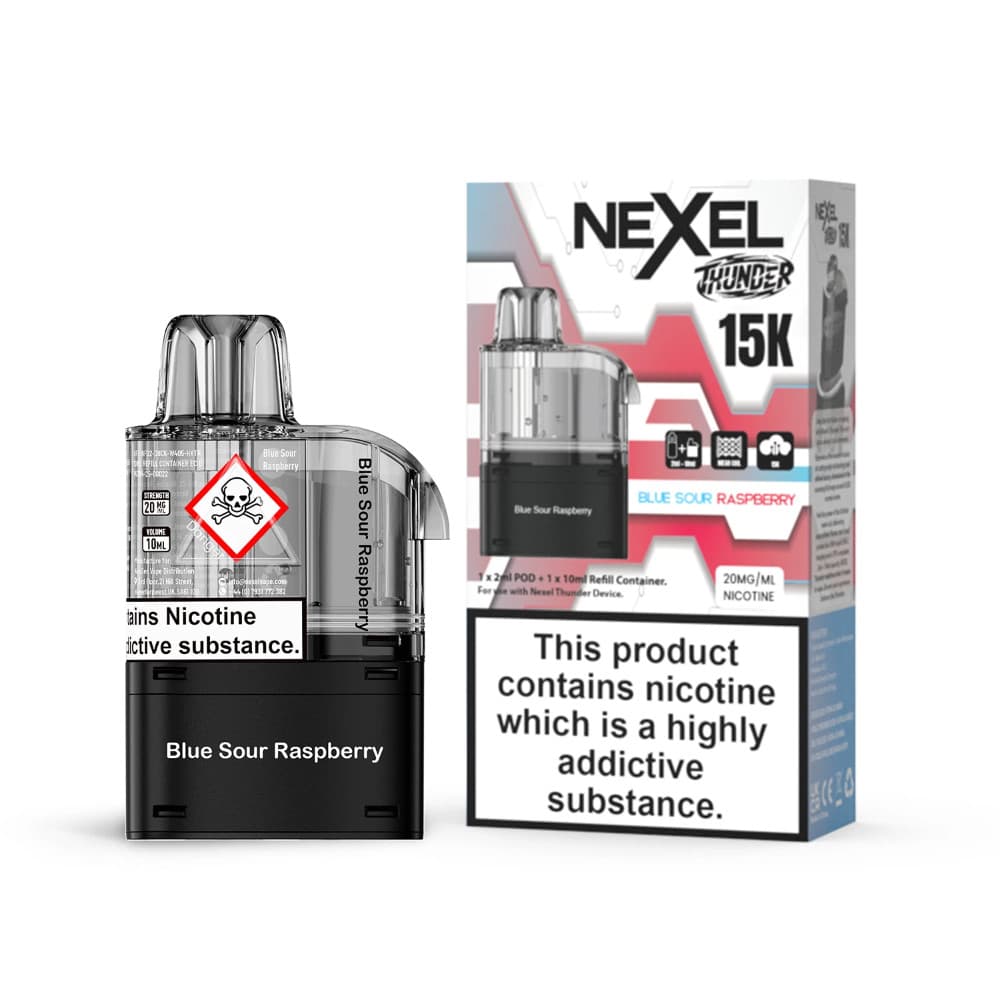  Blue Sour Raspberry Nexel Thunder 15k Refill Pods