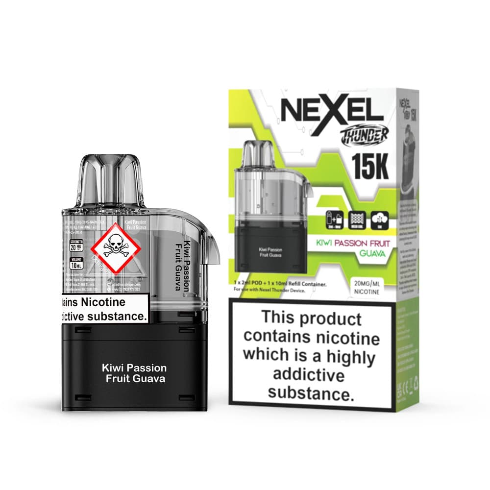  Kiwi Passionfruit Guava Nexel Thunder 15k Refill Pods