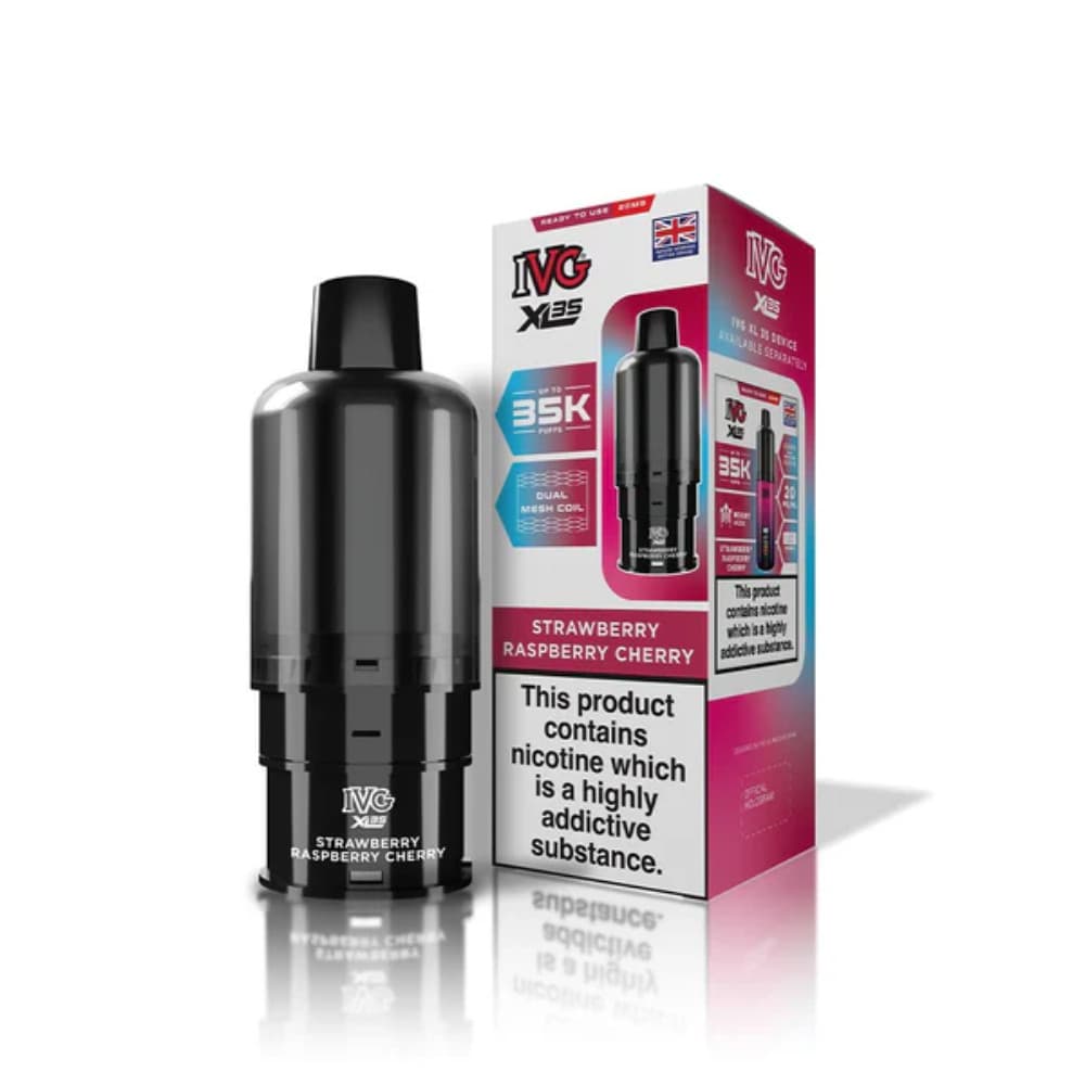  Strawberry Raspberry Cherry Ice IVG XL 35K Refill Pods