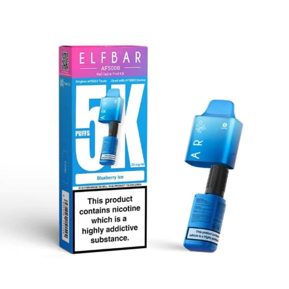  Blueberry Ice Elf bar AF5000 Refill Pods