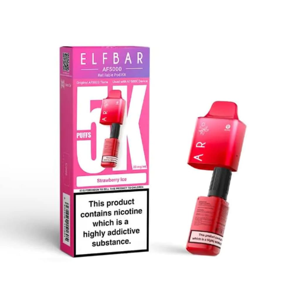  Strawberry Ice Elf bar AF5000 Refill Pods