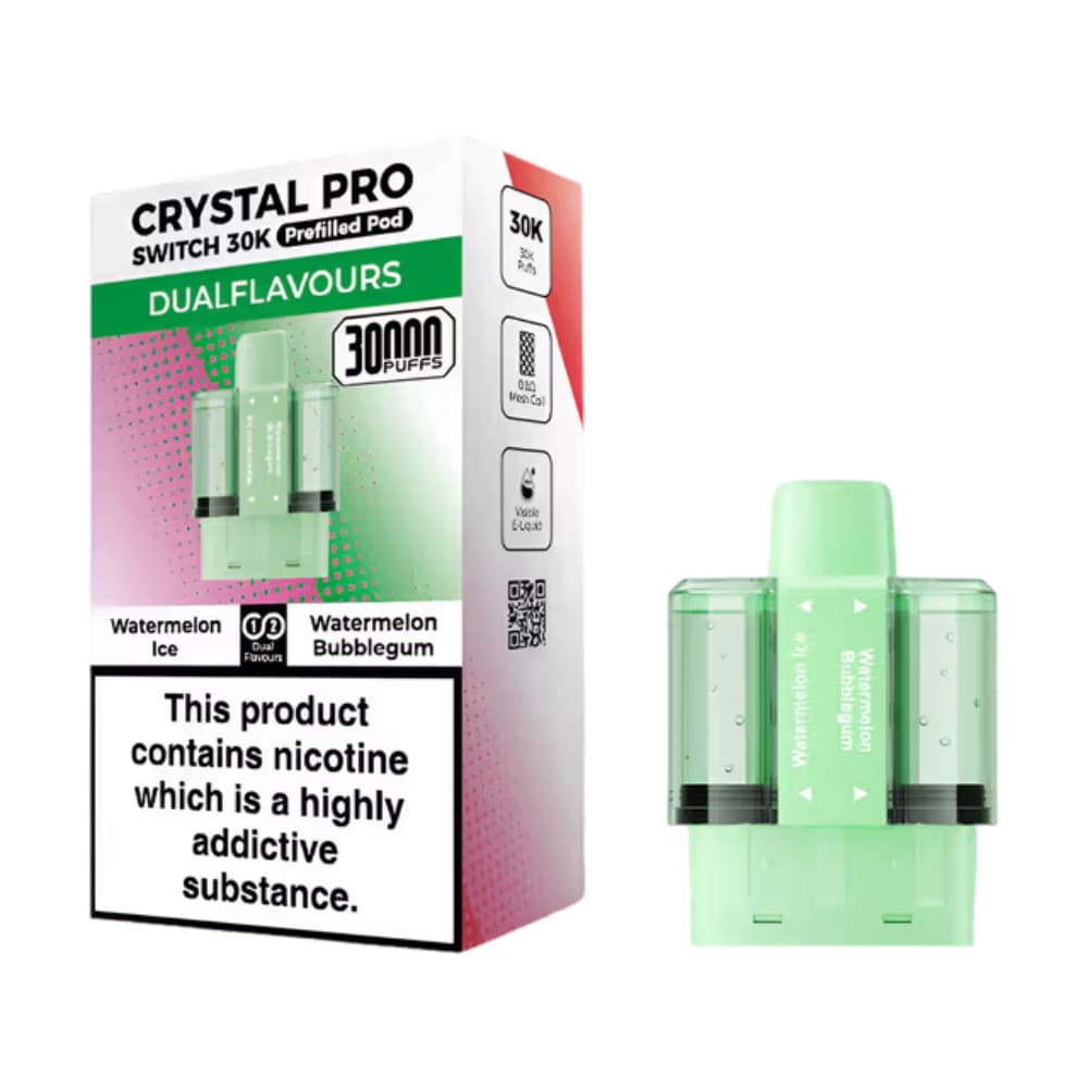  Watermelon Ice / Watermelon Bubble Gum Crystal Pro Switch 30k Refill Pods
