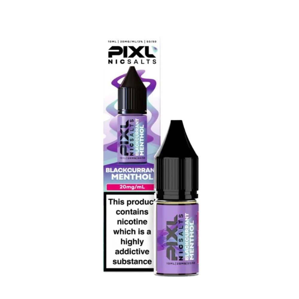  Blackcurrant Menthol / 20mg Pixl Nic Salts 10ml E liquids