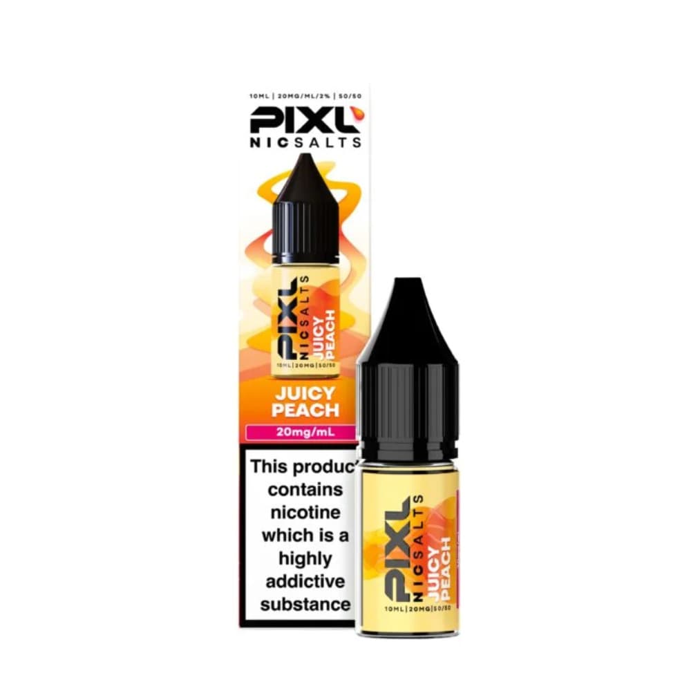  Juicy Peach / 10mg Pixl Nic Salts 10ml E liquids