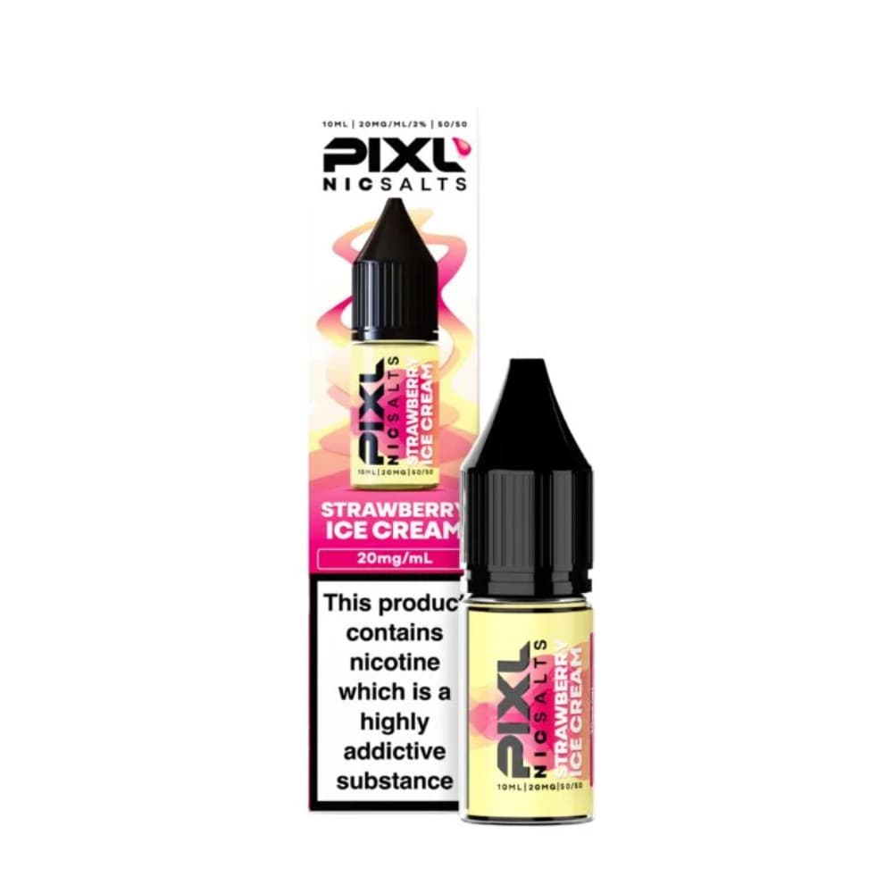  Strawberry Ice Cream / 20mg Pixl Nic Salts 10ml E liquids