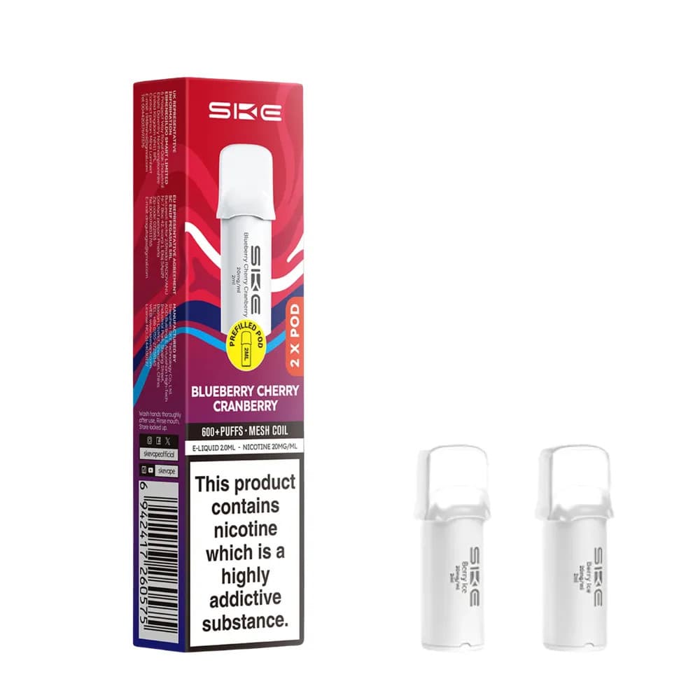 Blueberry Cherry Cranberry SKE Crystal Pro 600 Pods