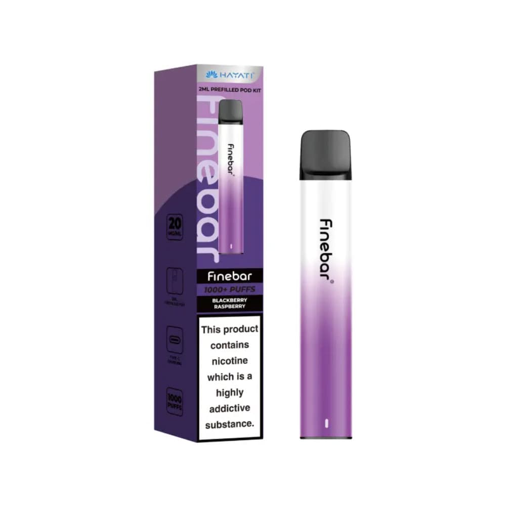  Blackberry Raspberry Hayati Finebar 1000 Vape Kit