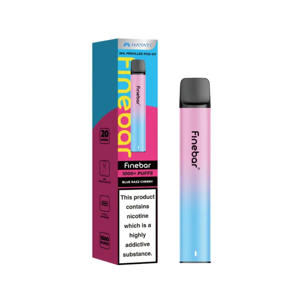  Blue Razz Cherry Hayati Finebar 1000 Vape Kit