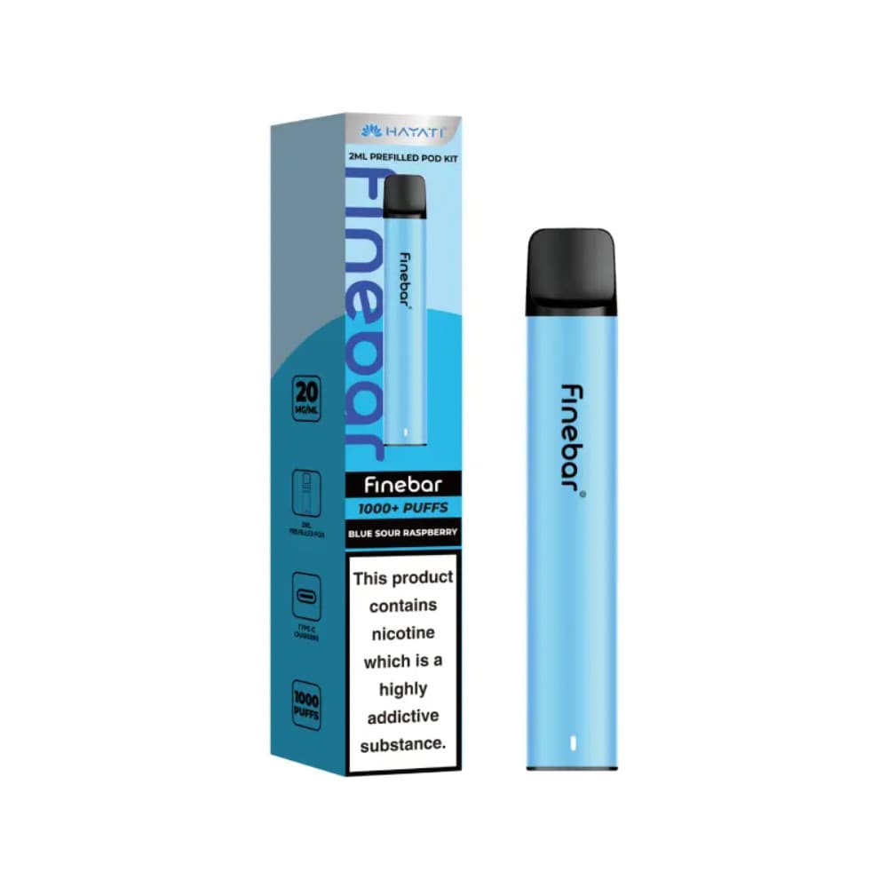  Blue Sour Raspberry Hayati Finebar 1000 Vape Kit