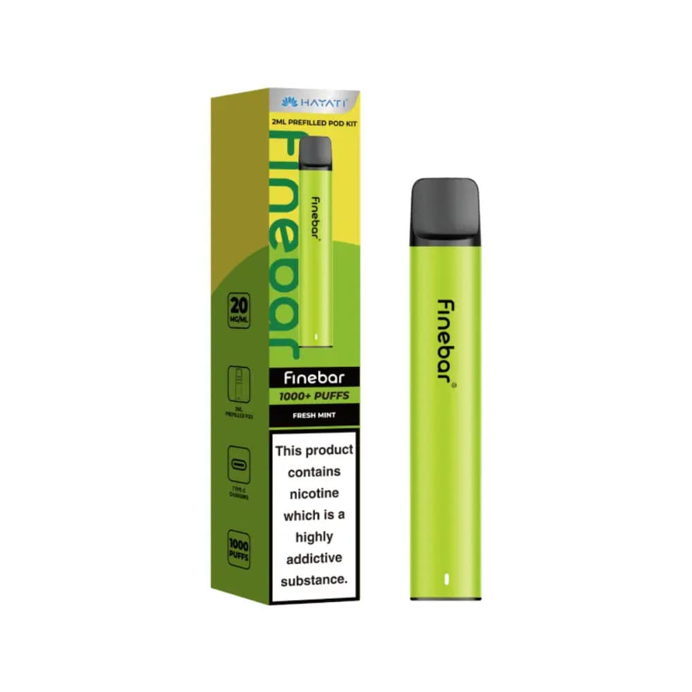  Fresh Mint Hayati Finebar 1000 Vape Kit