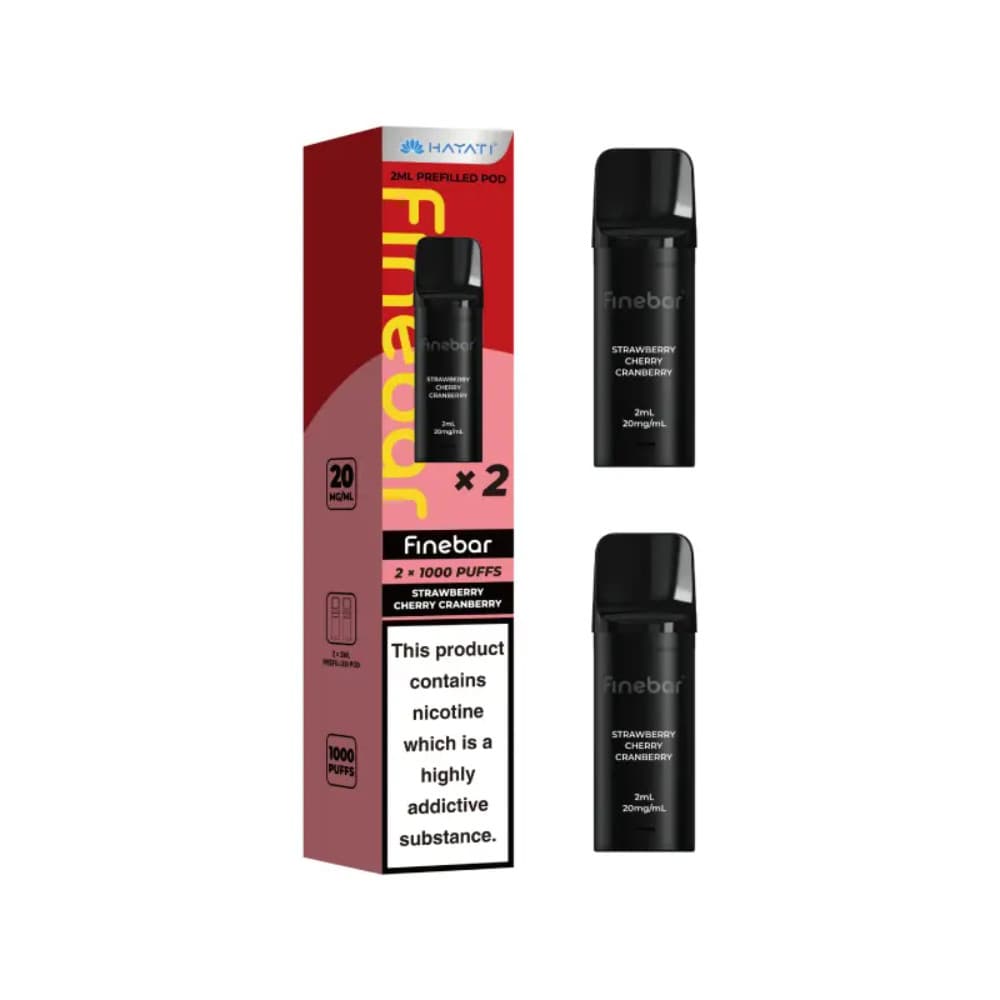  Strawberry Cherry Cranberry Hayati Finebar Refill Pods