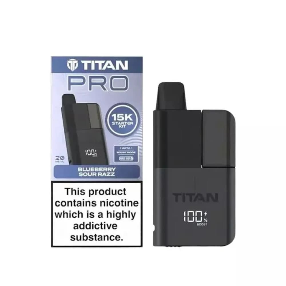  Blue Sour Razz Titan Pro 15k Prefilled Pod Kit