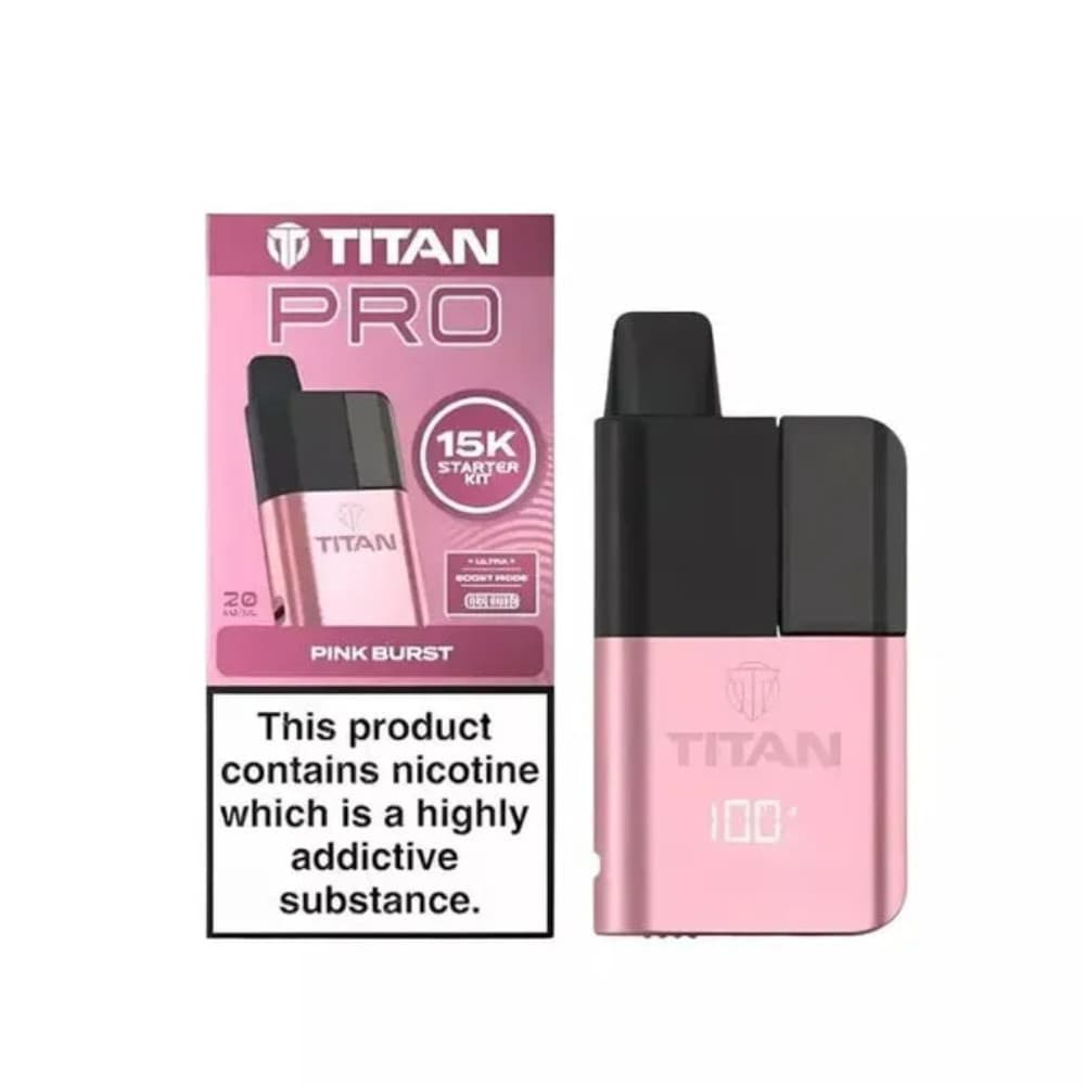  Pink Burst Titan Pro 15k Prefilled Pod Kit