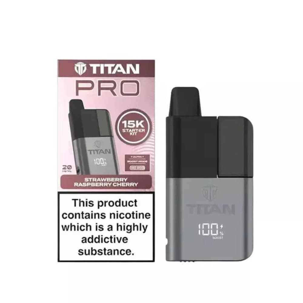  Strawberry Raspberry Cherry Titan Pro 15k Prefilled Pod Kit