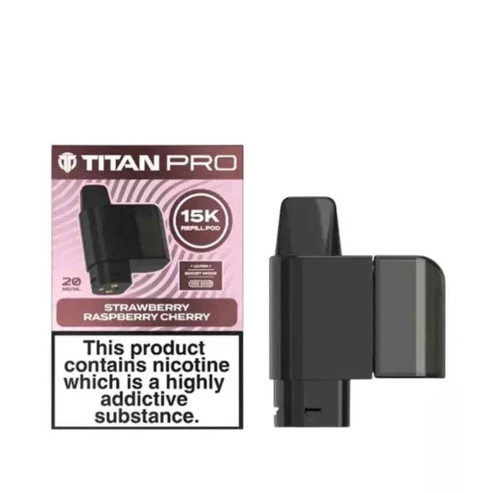  Strawberry Raspberry Cherry Titan Pro 15K Prefilled Pod