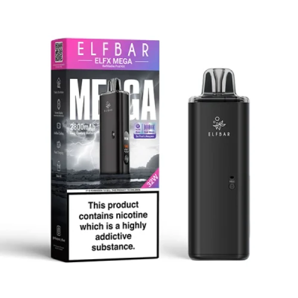  Black Elf Bar Elfx Mega Vape Kit