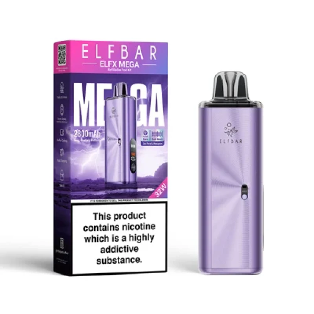  Purple Elf Bar Elfx Mega Vape Kit