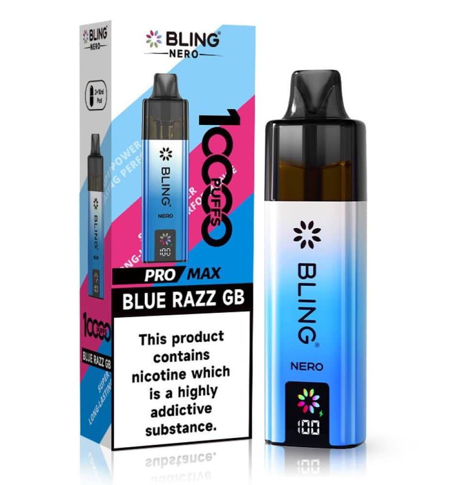  Blue Razz GB Crystal Bling Nero 10k