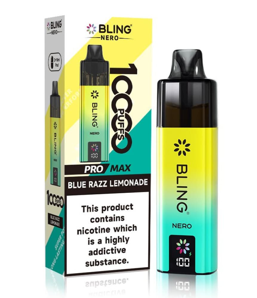  Blue Razz Lemonade Crystal Bling Nero 10k