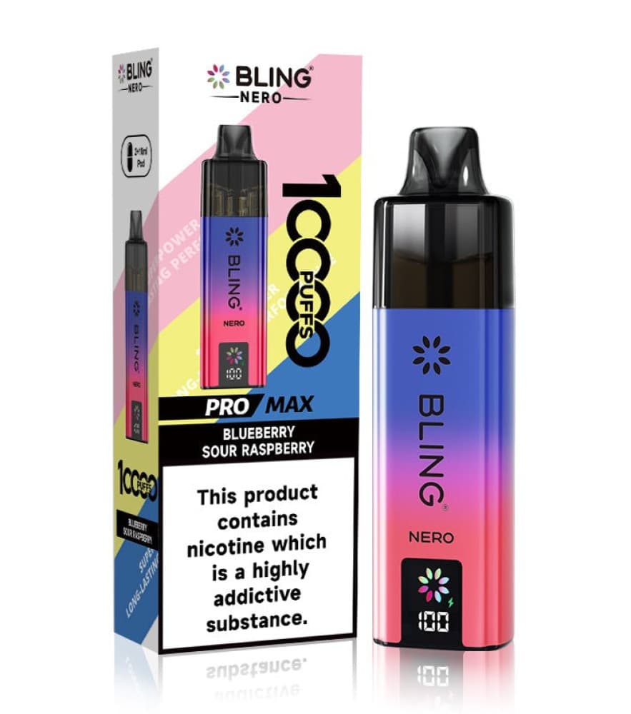  Blue Sour Raspberry Crystal Bling Nero 10k