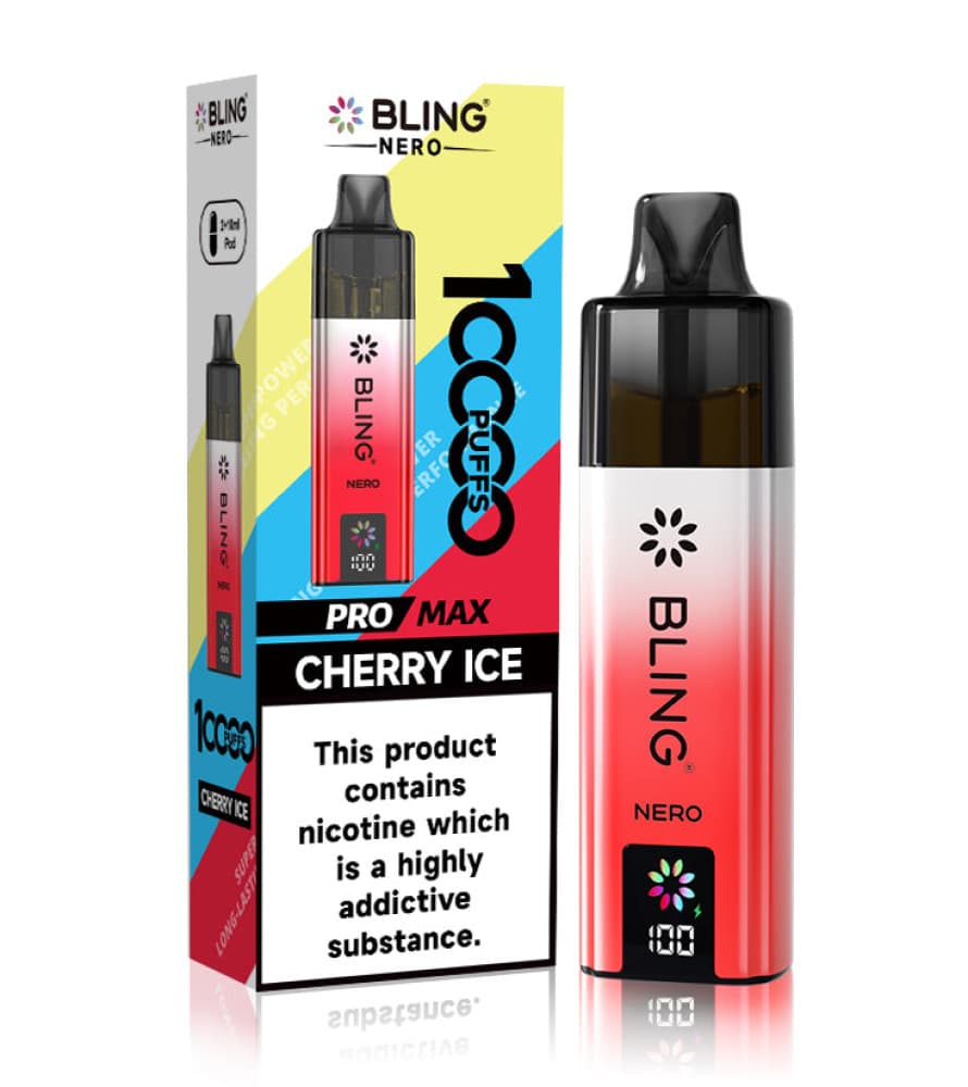  Cherry Ice Crystal Bling Nero 10k